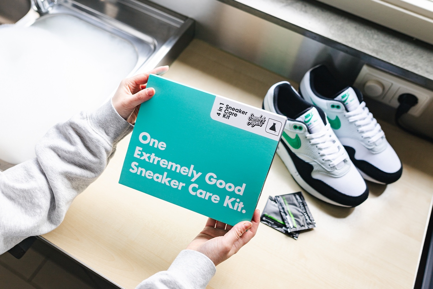The Sneakerjagers x Sneaker LAB One Extremely Good Sneaker Care Kit is now available