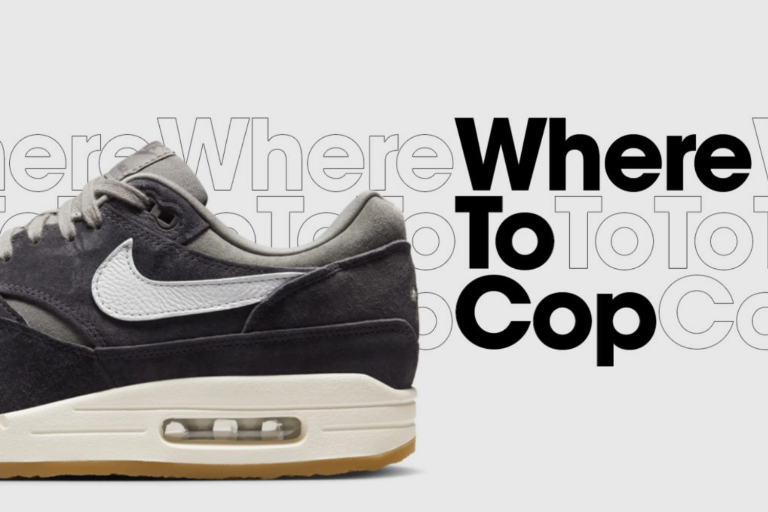 Where to cop: der Nike Air Max 1 Crepe 'Soft Grey'