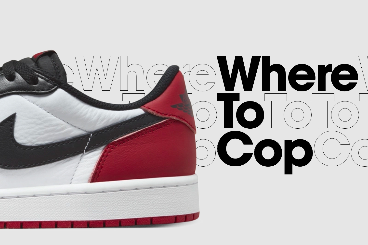 Where to Cop: der Nike Air Jordan 1 Retro Low OG 'Black Toe'