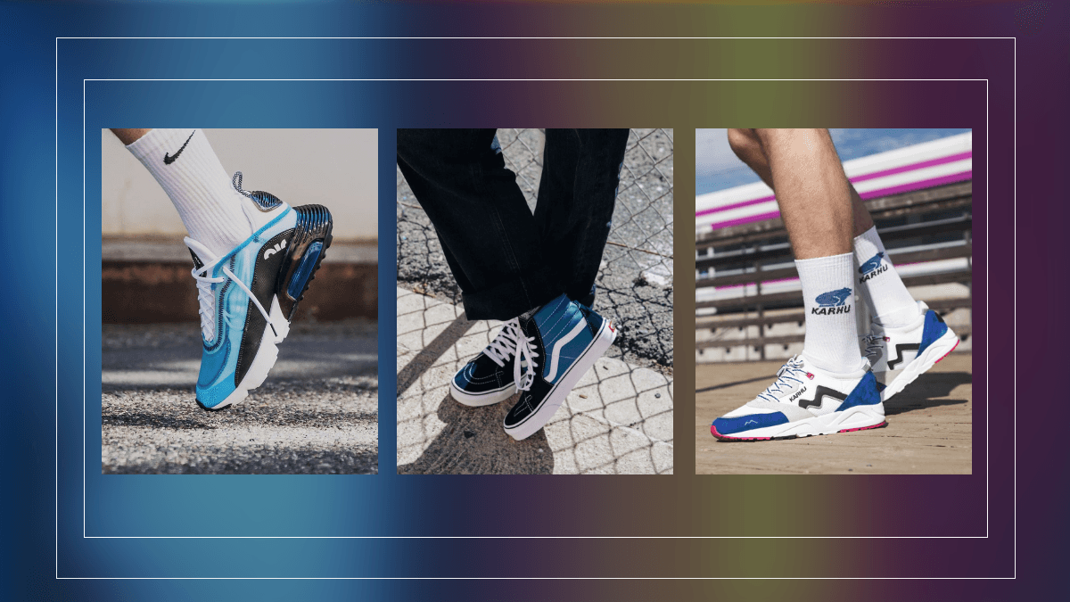 Blue sneakers - the trend for autumn 2020