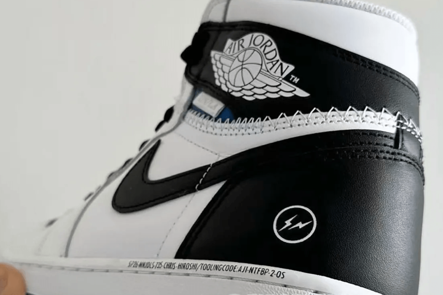 Detailed Images of the Union LA x Fragment Design x Air Jordan 1 'White/Black'