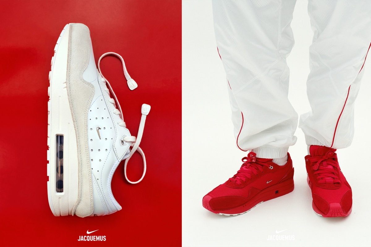 Out now: Jacquemus x Nike Air Max 1 '86 'White' & 'Red'