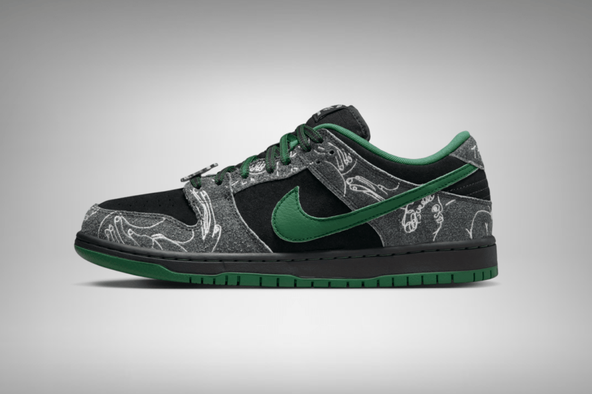 Release reminder: There Skateboards x Nike SB Dunk Low 'Gorge Green'