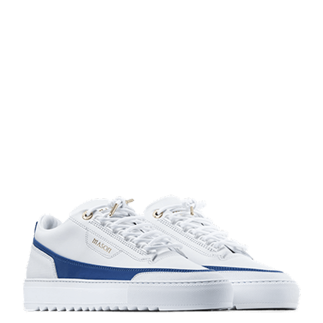 Mason Garments Firenze Leather White / Blue SS20-14C
