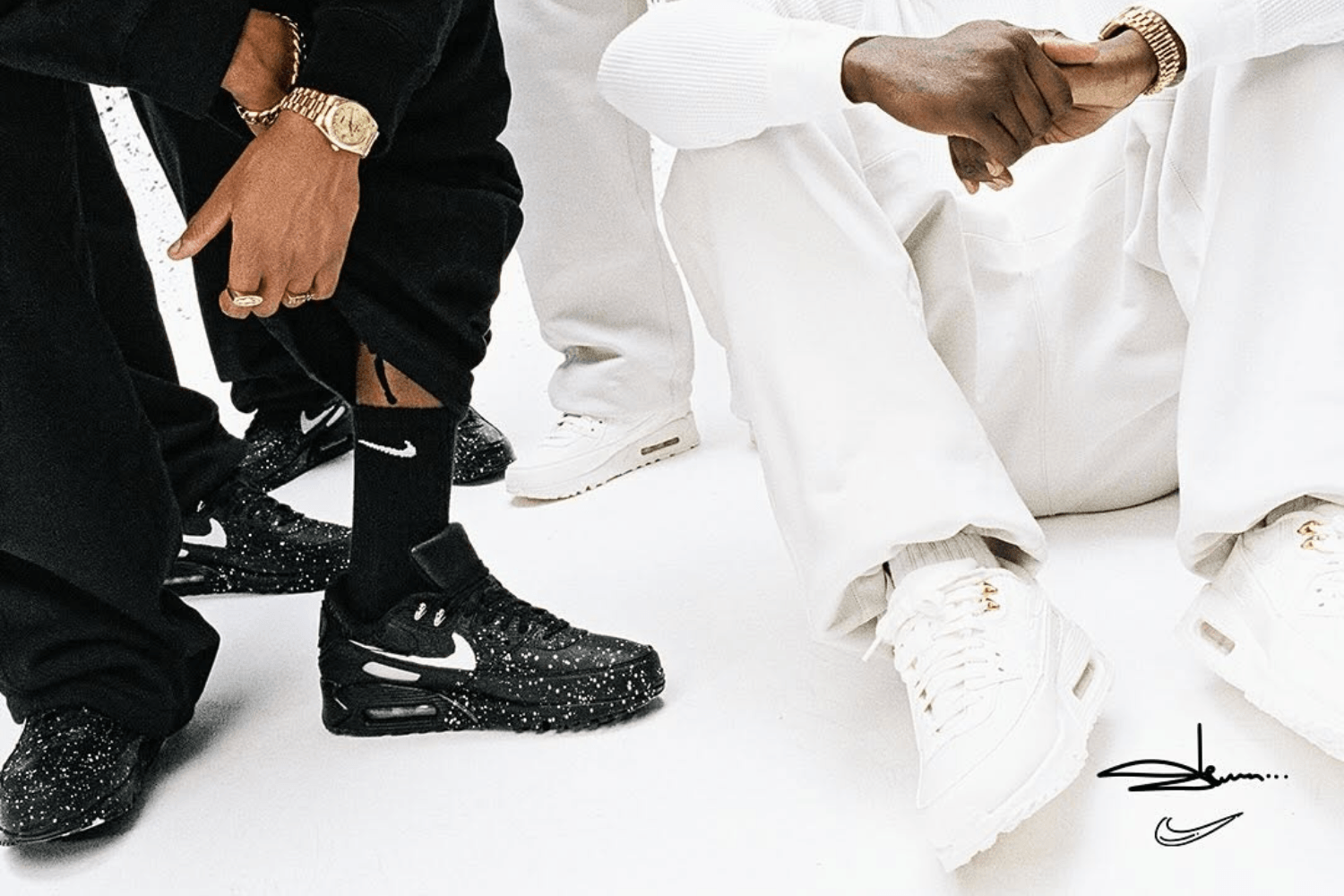 Out now: Slawn x Nike Air Max 90 'Black' & 'Sail'
