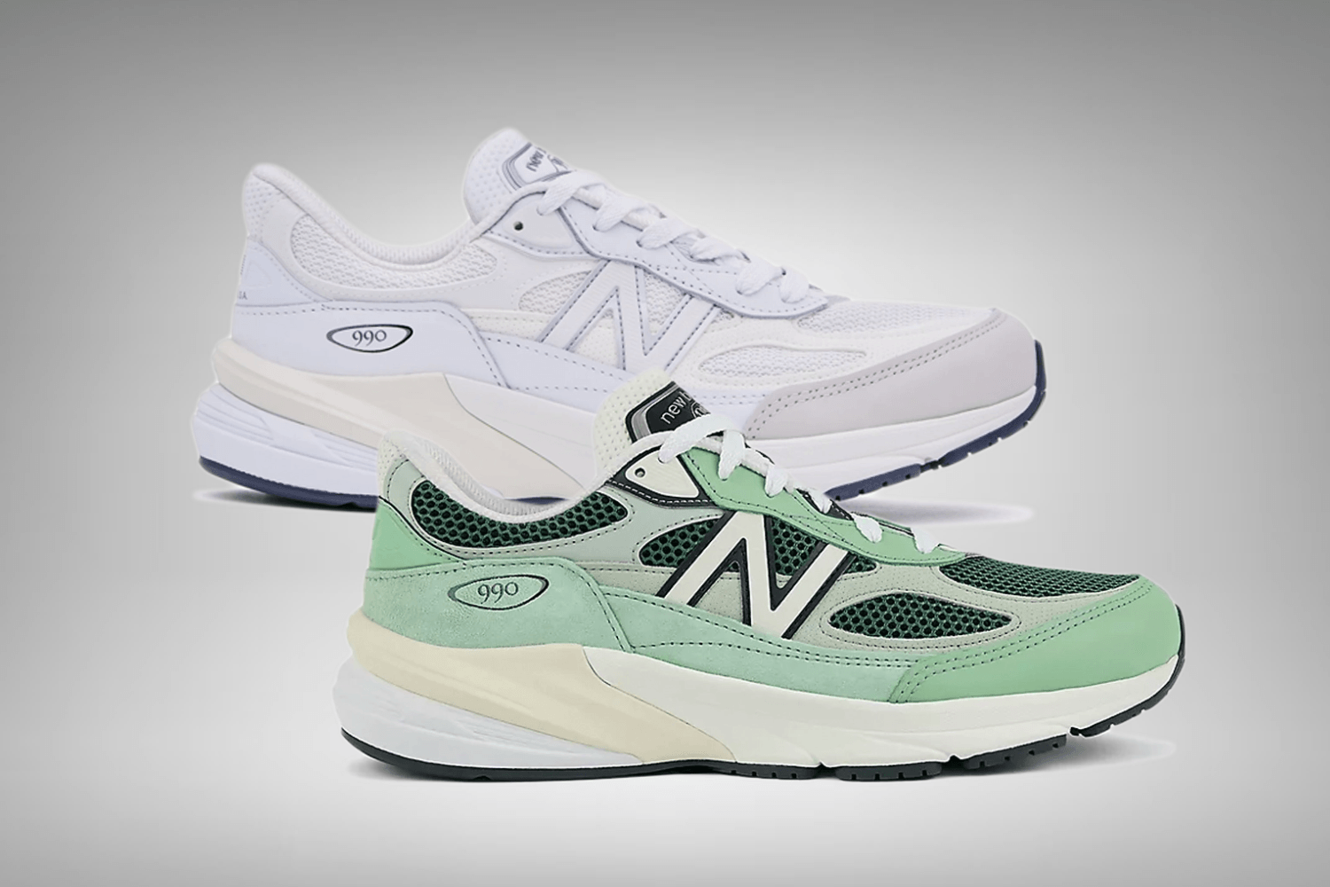 Out now: The New Balance 990v6 'Avocado & Natural Mint' and 'White'