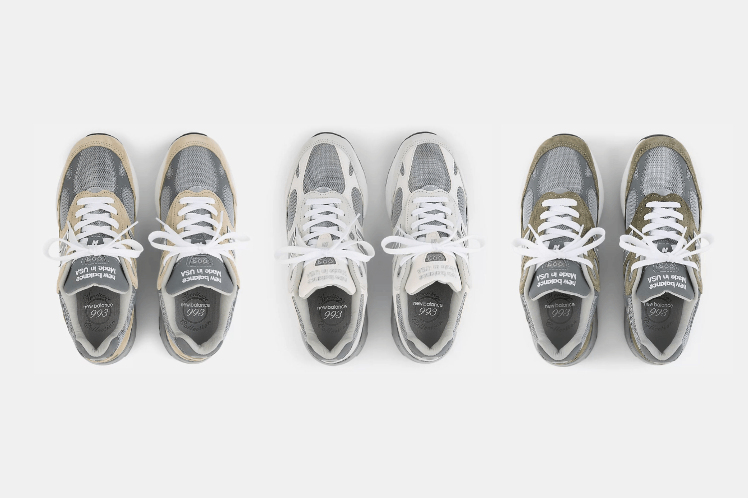 New Balance 993 'Heritage Collection' revives a classic in three refined colorways