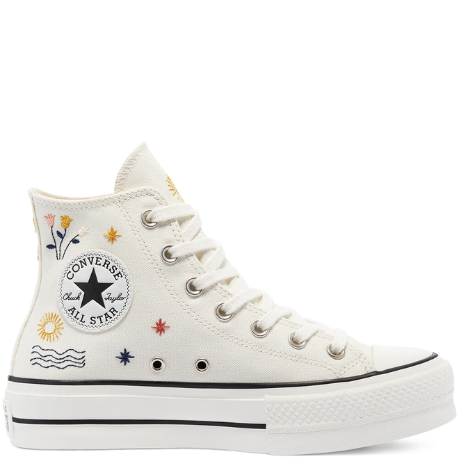 It's Okay To Wander Platform Chuck Taylor All Star High Top 571086C