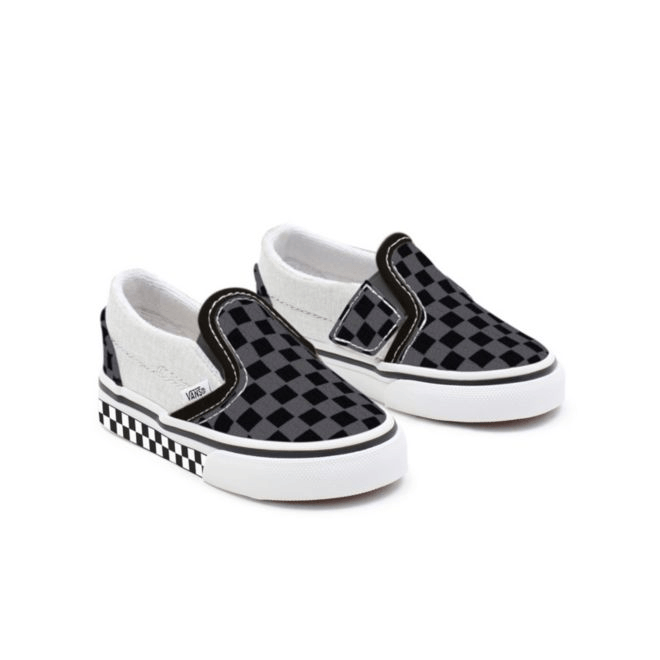 VANS Gepersonaliseerde Toddler Black Checkerboard Slip-on VN0A3CST099