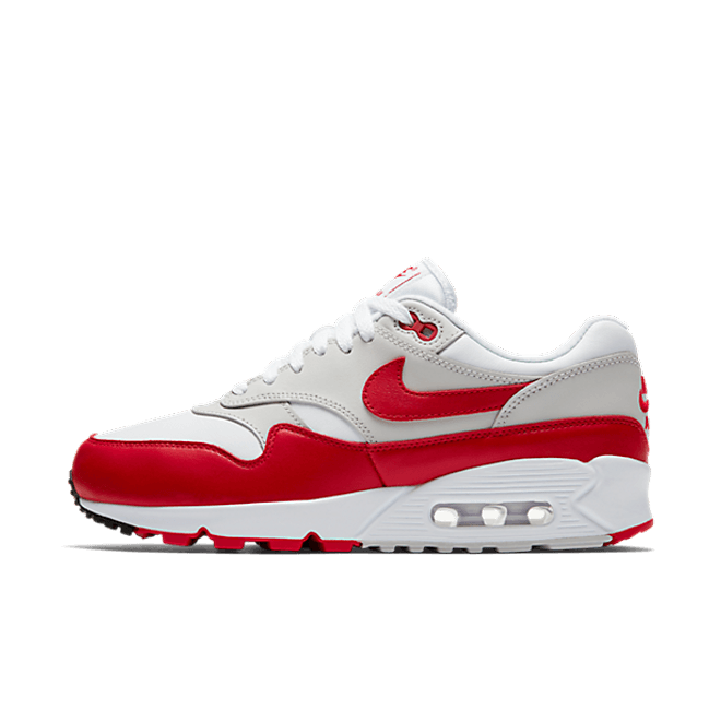 Nike Wmns Air Max 90/1 'White / University Red - Neutral Grey - Black' AQ1273-100