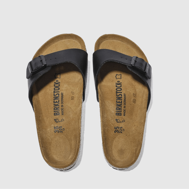 Birkenstock Madrid Birko Flor Womens Black Sandals 40791