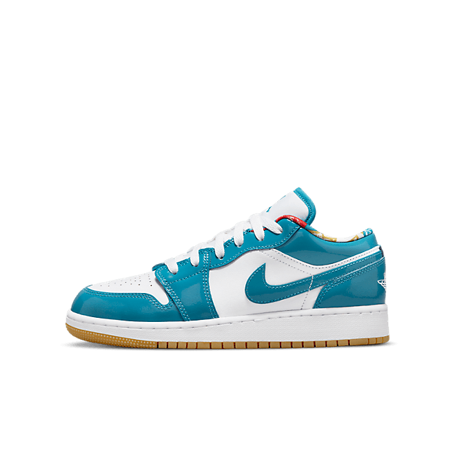 Air Jordan 1 Low SE GS 'Cyber Teal' - Barcelona Sweater DM0589-400