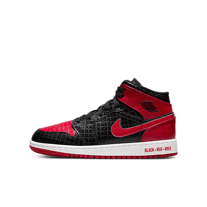 Jordan 1 Mid Bred Text (GS) DM9650-001