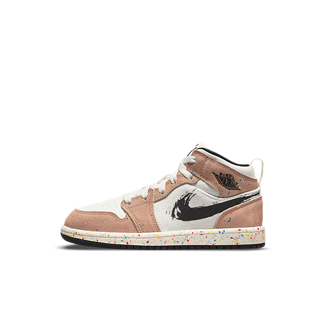Air Jordan 1 Mid SE PS 'Brushstroke Paint Splatter' DA8007-100