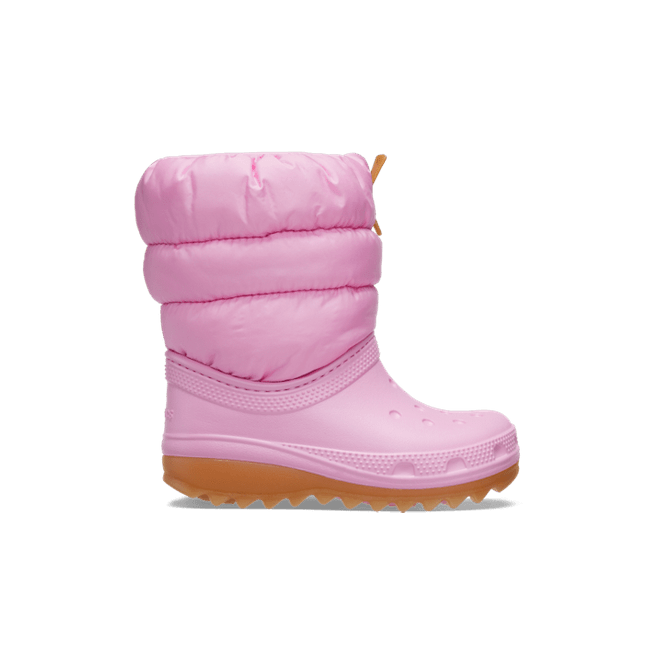 Crocs Kids Classic Neo Puff Boot Boots Pink Tweed / Gum 207684-6XQ
