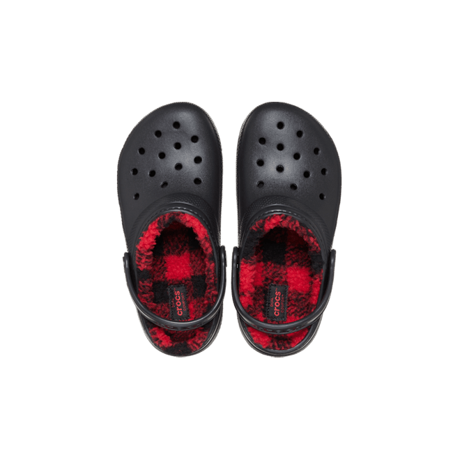 Crocs Kids Classic Lined Buffalo Check Clogs Black 210767-001