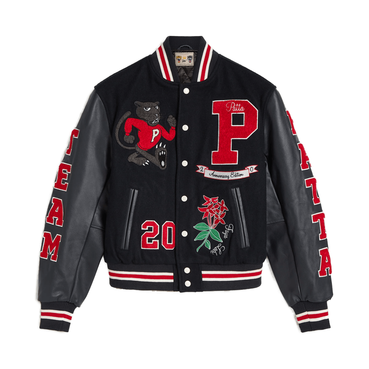 Patta 20th Anniversary Varsity Jacket 'Navy & Red' PSP-AW24-6000-350-0001