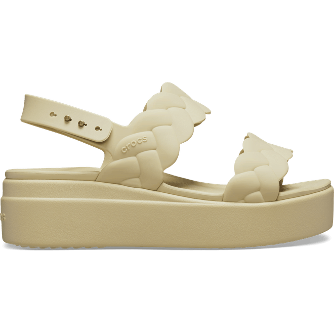 Crocs Women Brooklyn Woven Low Sandals Chai 209977-212