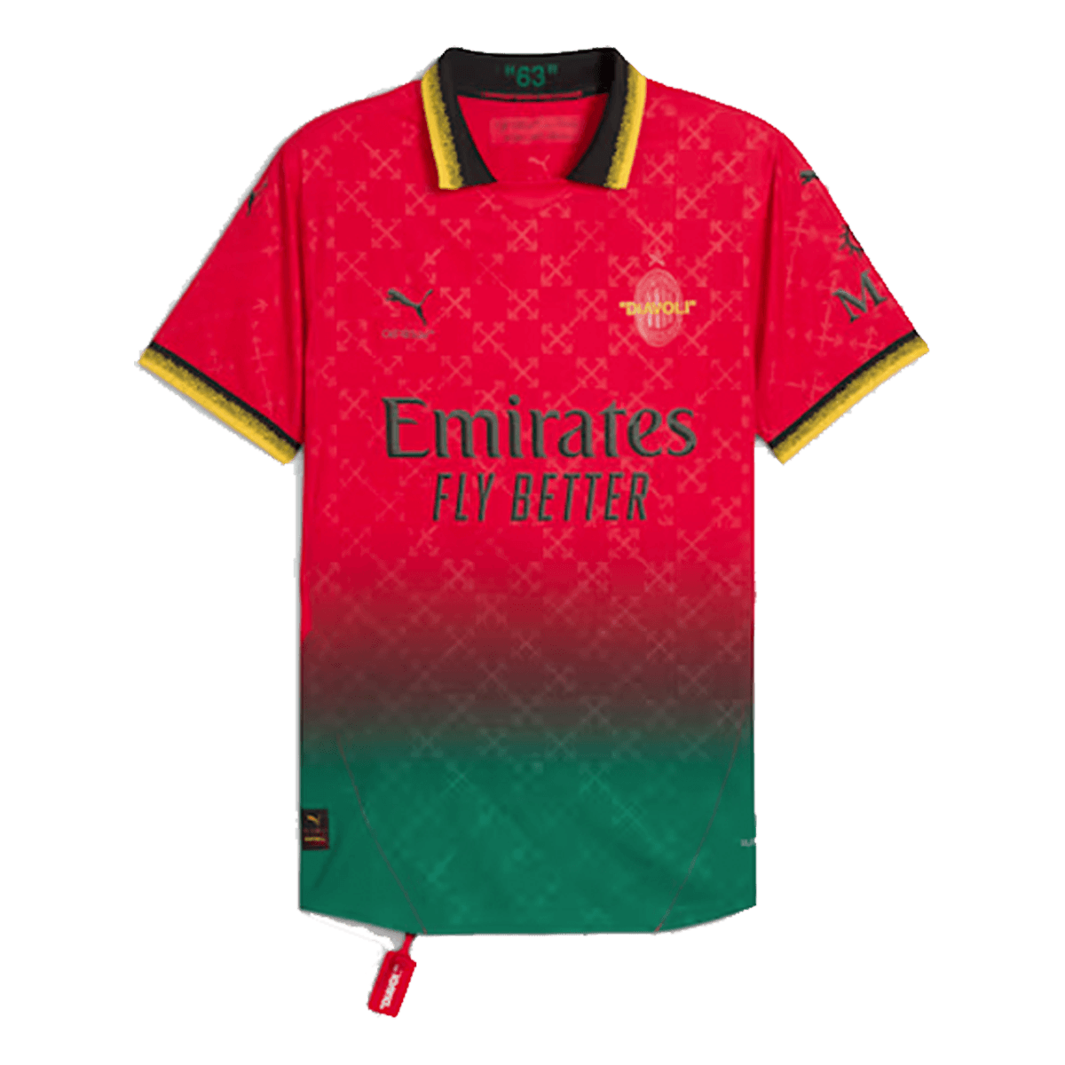 Off-White x PUMA AC Milan Authentic Jersey 'Red' 783000-02