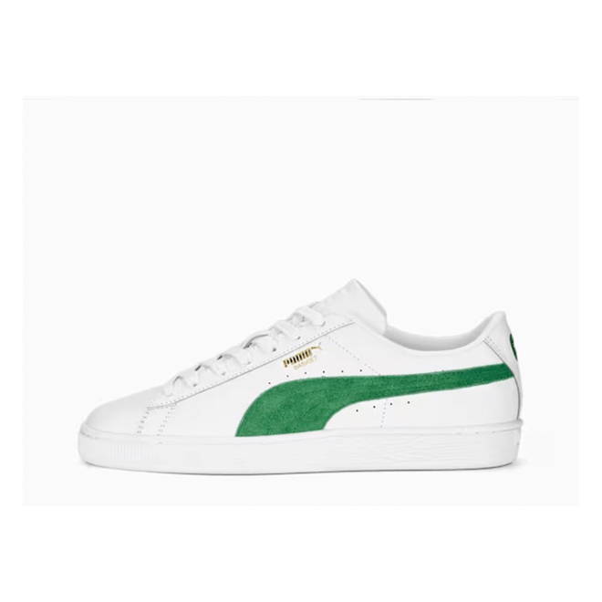 Puma Basket Classic White Green Brand New 351912-04