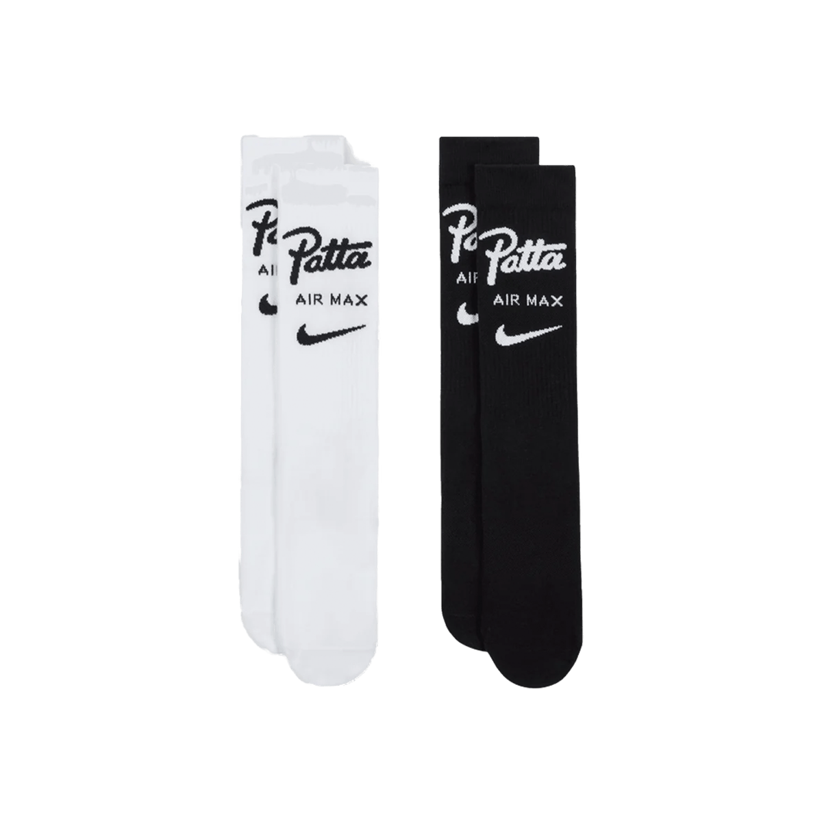 Patta x Nike Crew Socks 'Black & White' - 2 Pairs HM8339-900