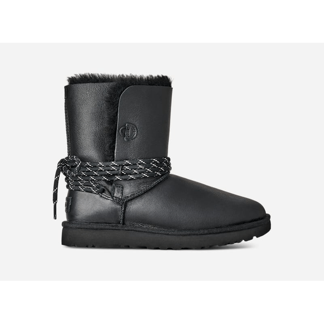UGG® Classic Bailey Tie Leather Boot Black 1176090-BLK