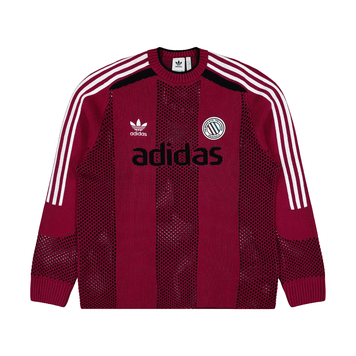 adidas Adicolor Blokecore LS Pullover 'Legacy Burgundy' KQ5086