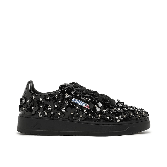 Autry Wmns Medalist Low patent/flower black Court AULWPW01