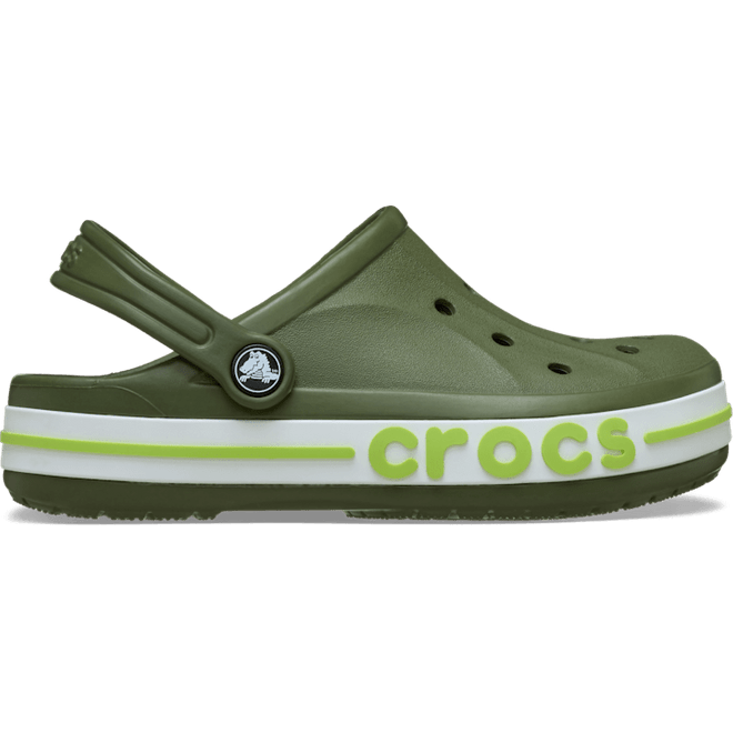 Crocs Kids Bayaband Clogs Army Green/Lime Punch 207019-3CB