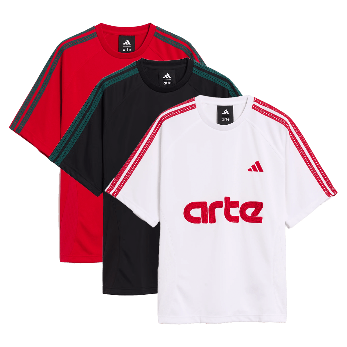 Arte Antwerp x adidas Relaxed Shirt ‘White, Black & Red’ KD9315