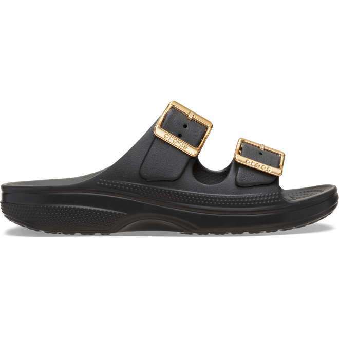 Crocs Women Metallic Buckle Saturday Sandals Black 213316-001