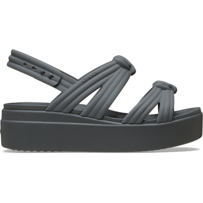 Crocs Women Brooklyn Knot Low Sandals Carbon 212864-0YK
