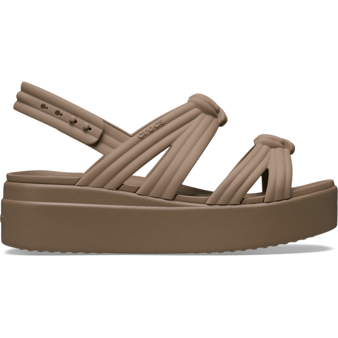 Crocs Women Brooklyn Knot Low Sandals Latte 212864-2Q9