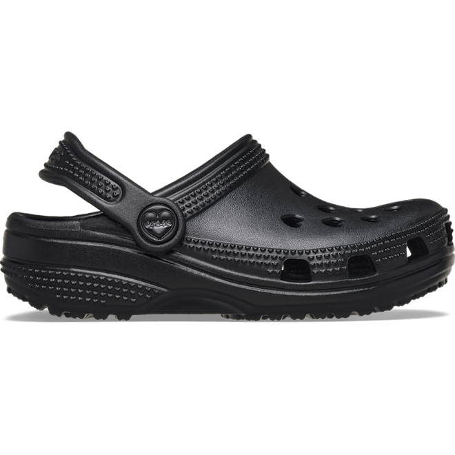 Crocs Toddler Classic Hearts Cut Out Clogs Kinder Black 214207-001
