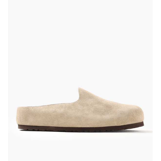 Birkenstock Amsterdam Wrapped Suede Leather Taupe 1032550