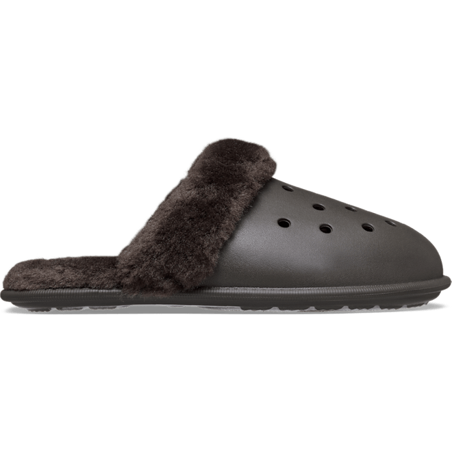 Crocs Classic Fuzz Scuff Pantoffels Dark Cocoa 212143-2ME