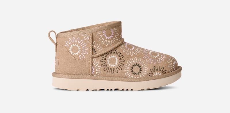 UGG® Classic Ultra Mini Sun Stitch Boot 'Mustard Seed' 1175211K-MDSD
