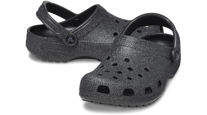 Crocs Classic Glitter Clogs Black Glitter 205942-0WH