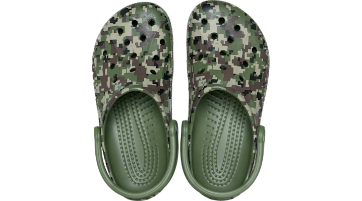 Crocs Baya Seasonal Printed Clogs Army Green & Multi 'Army Green' 206230-3TC