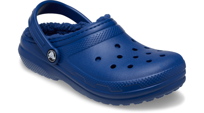 Crocs Toddler Classic Lined Clogs Kinder Ribbon Blue 207009-5FH