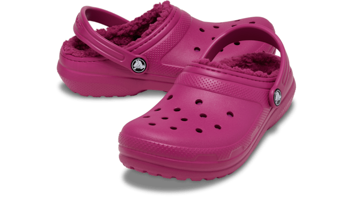 Crocs Classic Lined Clogs Kinder Royal Pink 207010-7DQ