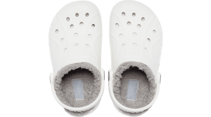Crocs Baya Lined ClogsKinder White / Light Grey 207500-11H