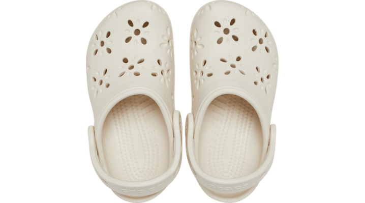 Crocs Kids Toddler Classic Floral Cut-Out Clogs Frappé 210944-2MC