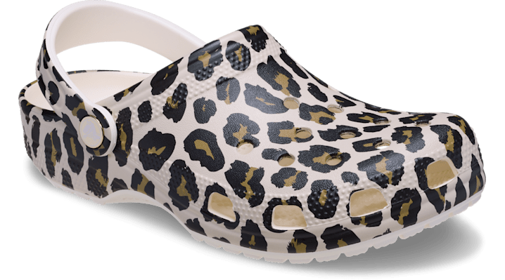 Crocs Classic Leopard Clogs Chalk 211313-0WV