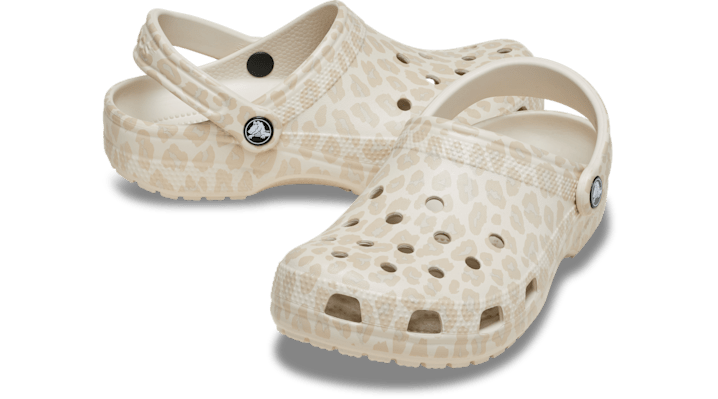 Crocs Classic Animal Clogs Almond Tint/Leopard 211800-0RH