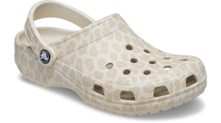 Crocs Classic Animal Clogs Almond Tint/Leopard 211800-0RH