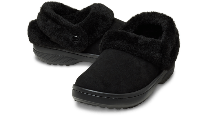 Crocs Classic Unfurgettable Vegan Suede Clogs Black 212106-001