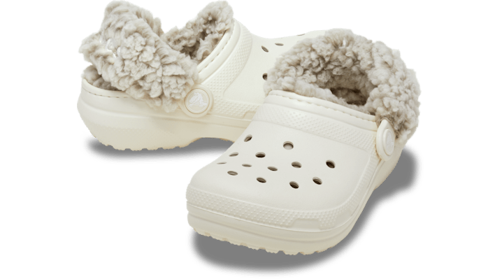 Crocs Classic Fleece Lined Clogs Kinder Summit White 212856-2MD