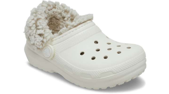 Crocs Classic Fleece Lined Clogs Kinder Summit White 212856-2MD