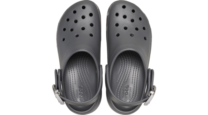Crocs Women Classic Platform Dipped Buckle Clogs Carbon 213230-0YK